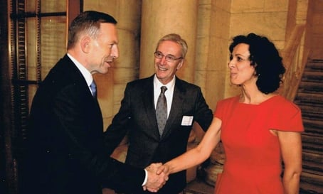 Tony Abbott, Nick Minchin and Serafina Maiorano